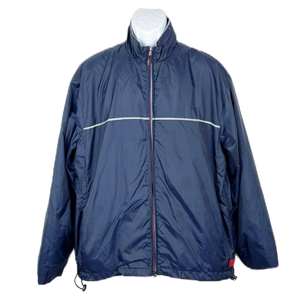Quiksilver Jacket Men Extra Large Blue Zip Up Windbreaker Performance Rain Gear